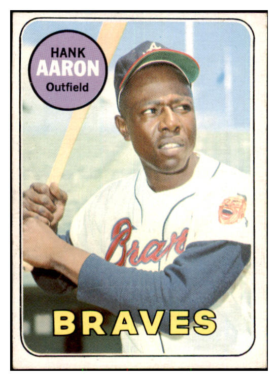 1969 Topps Baseball #100 Hank Aaron Braves EX+/EX-MT 478811