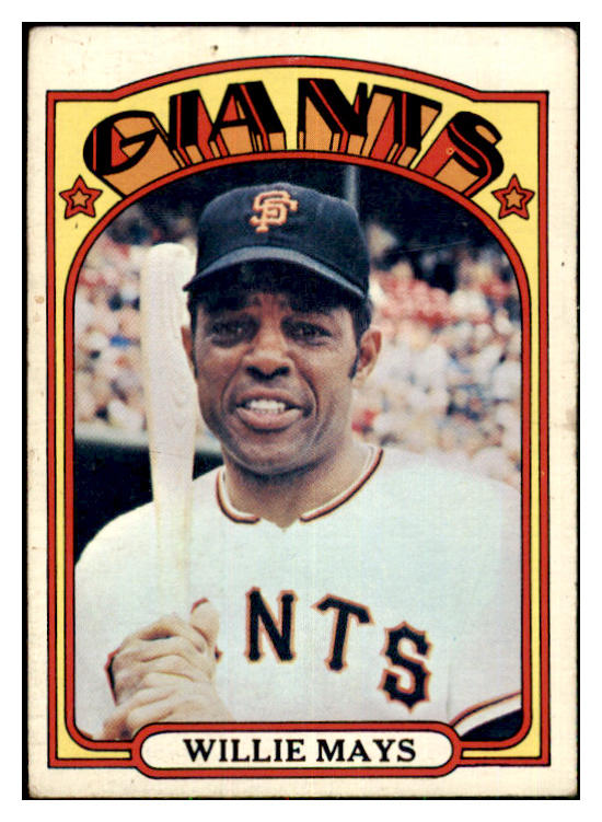 1972 Topps Baseball #049 Willie Mays Giants VG 478841