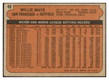 1972 Topps Baseball #049 Willie Mays Giants VG 478841