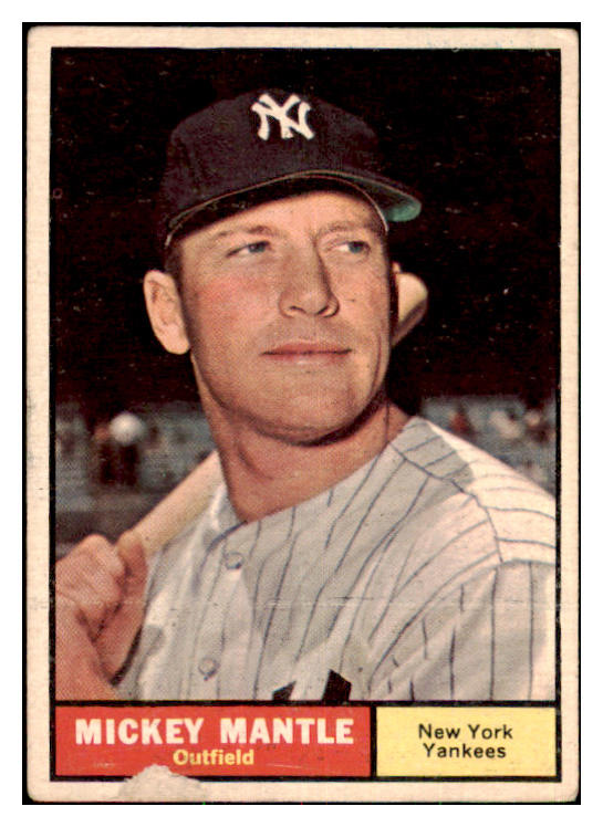 1961 Topps Baseball #300 Mickey Mantle Yankees Good 478842