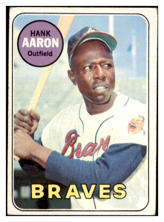 1969 Topps Baseball #100 Hank Aaron Braves VG-EX 478843