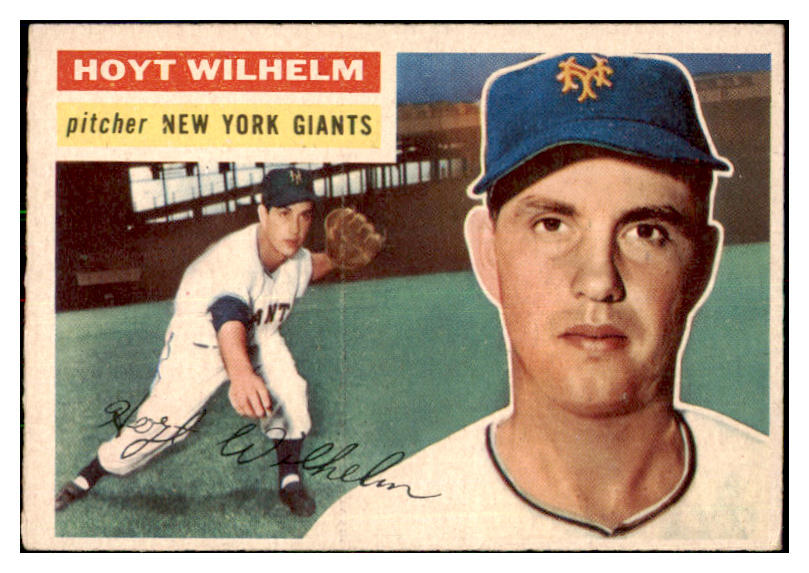 1956 Topps Baseball #307 Hoyt Wilhelm Giants EX+/EX-MT 478854