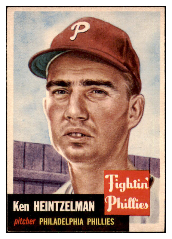 1953 Topps Baseball #136 Ken Heintzelman Phillies EX-MT 478875
