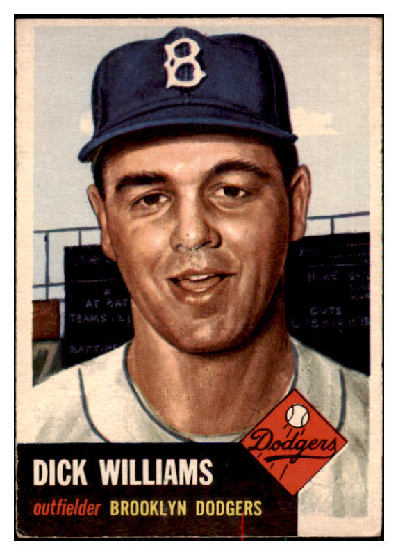 1953 Topps Baseball #125 Dick Williams Dodgers EX-MT 478884