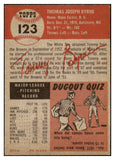 1953 Topps Baseball #123 Tommy Byrne White Sox EX-MT 478885