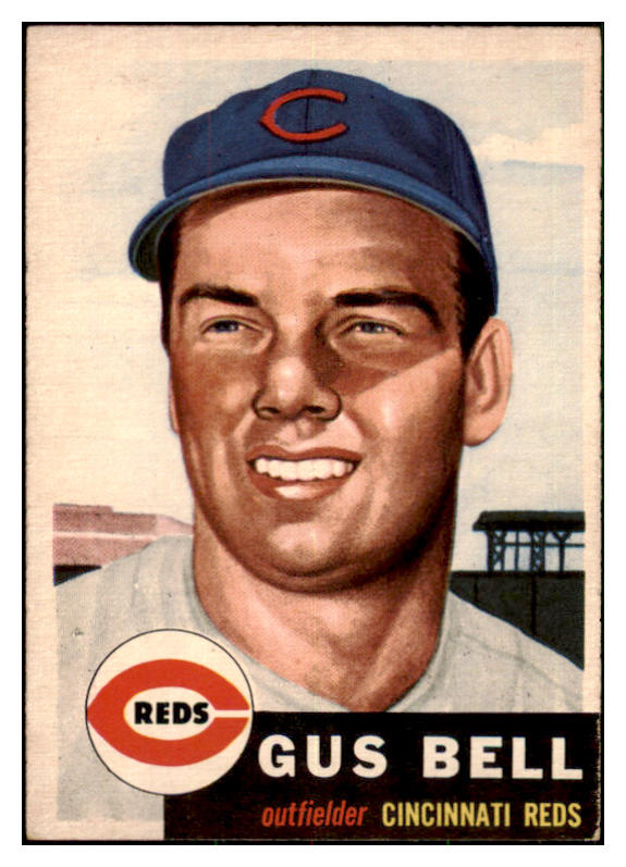 1953 Topps Baseball #118 Gus Bell Reds EX-MT 478887