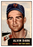 1953 Topps Baseball #109 Alvin Dark Giants EX-MT 478889