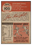 1953 Topps Baseball #105 Joe Nuxhall Reds NR-MT 478890