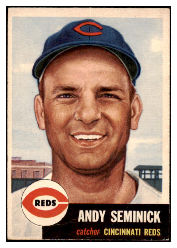 1953 Topps Baseball #153 Andy Seminick Reds EX-MT 478893