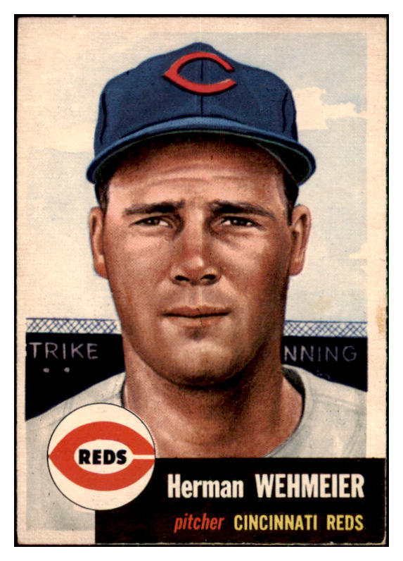 1953 Topps Baseball #110 Herman Wehmeier Reds EX-MT 478899