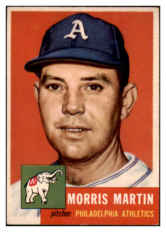 1953 Topps Baseball #227 Morrie Martin A's VG-EX 478905