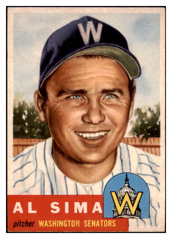 1953 Topps Baseball #241 Al Sima Senators NR-MT 478906
