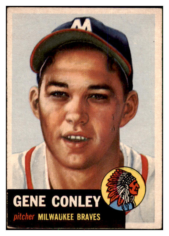 1953 Topps Baseball #215 Gene Conley Braves EX-MT 478912