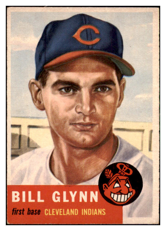 1953 Topps Baseball #171 Bill Glynn Indians EX-MT 478916