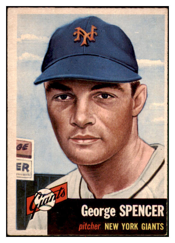 1953 Topps Baseball #115 George Spencer Giants VG-EX 478938