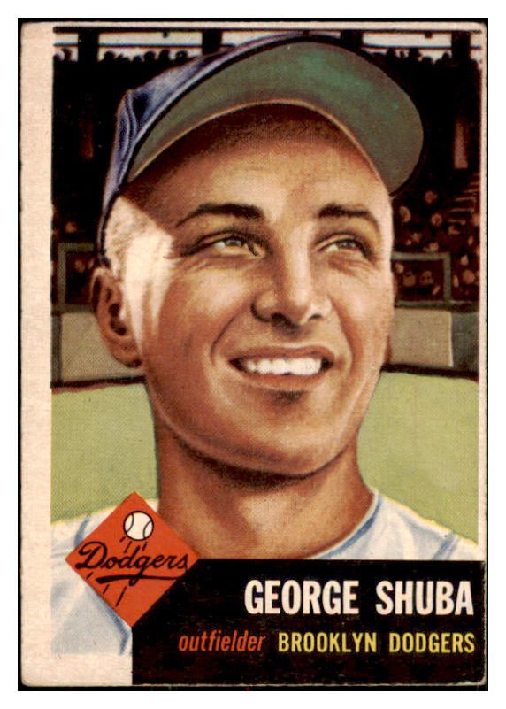 1953 Topps Baseball #034 George Shuba Dodgers VG-EX 478941