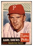 1953 Topps Baseball #059 Karl Drews Phillies VG 478946