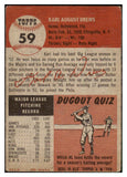 1953 Topps Baseball #059 Karl Drews Phillies VG 478946