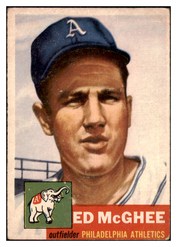 1953 Topps Baseball #195 Ed McGhee A's GD-VG 478954