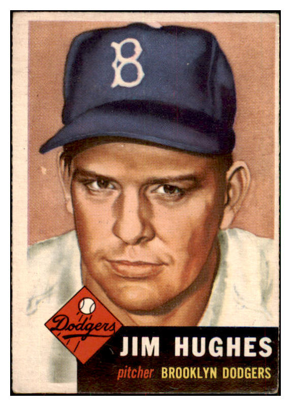 1953 Topps Baseball #216 Jim Hughes Dodgers VG-EX 478958