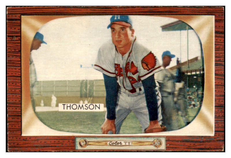 1955 Bowman Baseball #102 Bobby Thomson Braves VG-EX 478959