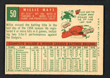 1959 Topps Baseball #050 Willie Mays Giants EX 478960