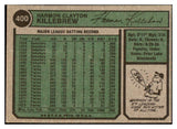 1974 Topps Baseball #400 Harmon Killebrew Twins VG-EX 479056