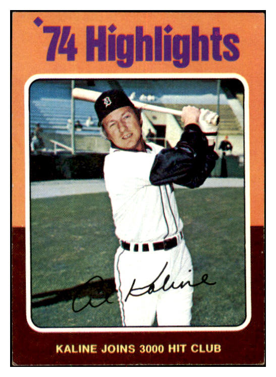 1975 Topps Baseball #004 Al Kaline HL Tigers VG-EX 479061