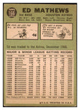 1967 Topps Baseball #166 Eddie Mathews Astros VG-EX 479063
