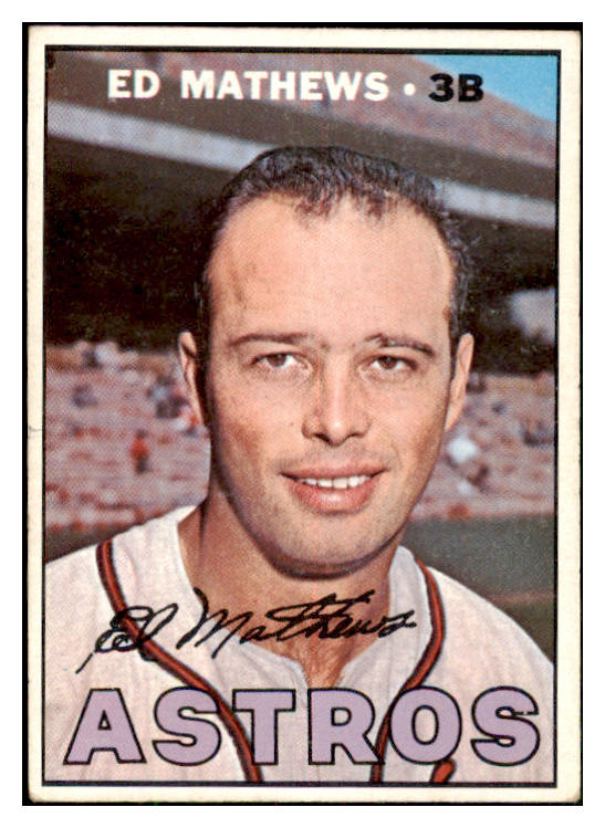 1967 Topps Baseball #166 Eddie Mathews Astros VG-EX 479067