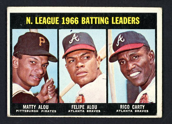 1967 Topps Baseball #240 N.L. Batting Leaders Matty Alou VG-EX 479070