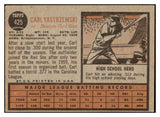 1962 Topps Baseball #425 Carl Yastrzemski Red Sox VG-EX 479077