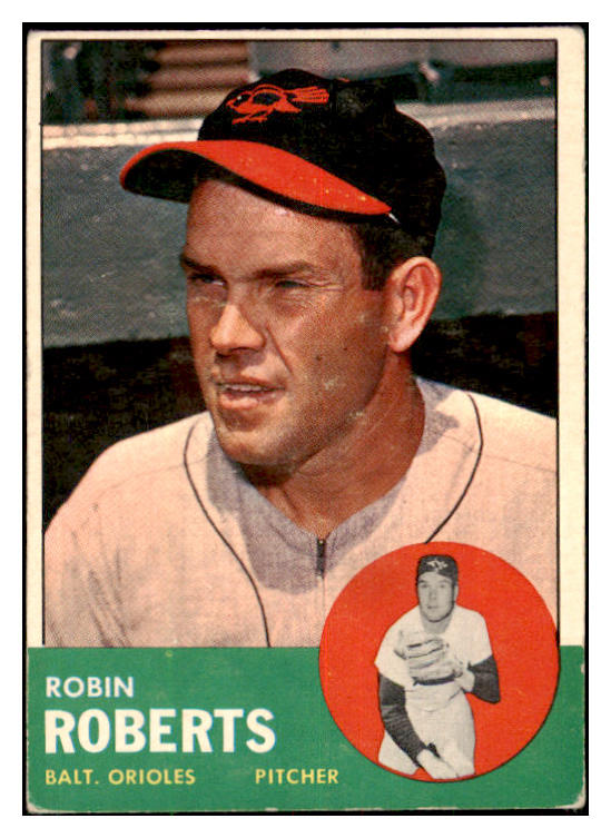 1963 Topps Baseball #125 Robin Roberts Orioles VG 479080