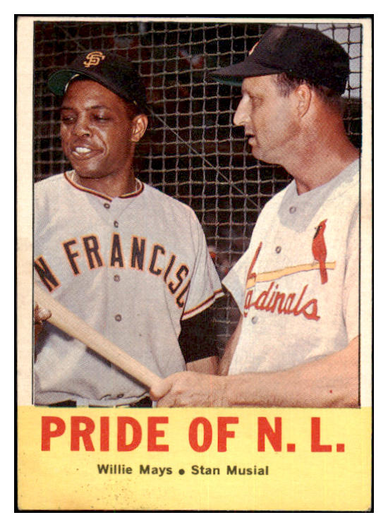 1963 Topps Baseball #138 Willie Mays Stan Musial VG-EX 479083