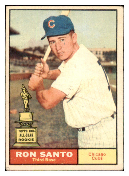 1961 Topps Baseball #035 Ron Santo Cubs VG 479109