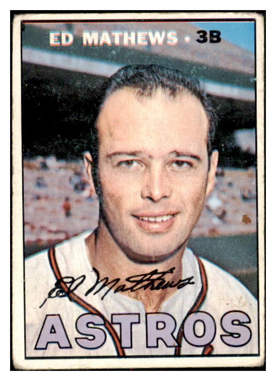 1967 Topps Baseball #166 Eddie Mathews Astros GD-VG 479113