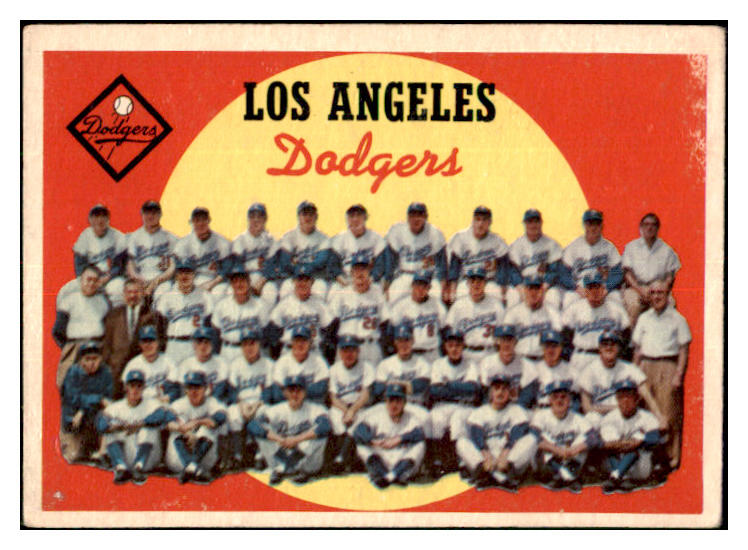 1959 Topps Baseball #457 Los Angeles Dodgers Team VG 479114