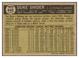 1961 Topps Baseball #443 Duke Snider Dodgers VG-EX 479128