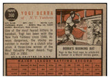 1962 Topps Baseball #360 Yogi Berra Yankees VG-EX 479135