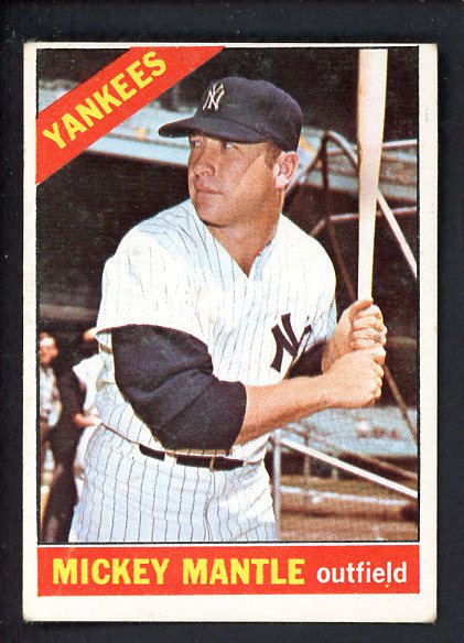 1966 Topps Baseball #050 Mickey Mantle Yankees VG-EX 479160