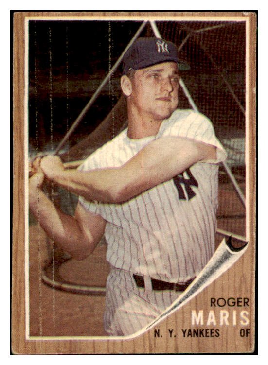 1962 Topps Baseball #001 Roger Maris Yankees VG-EX 479187