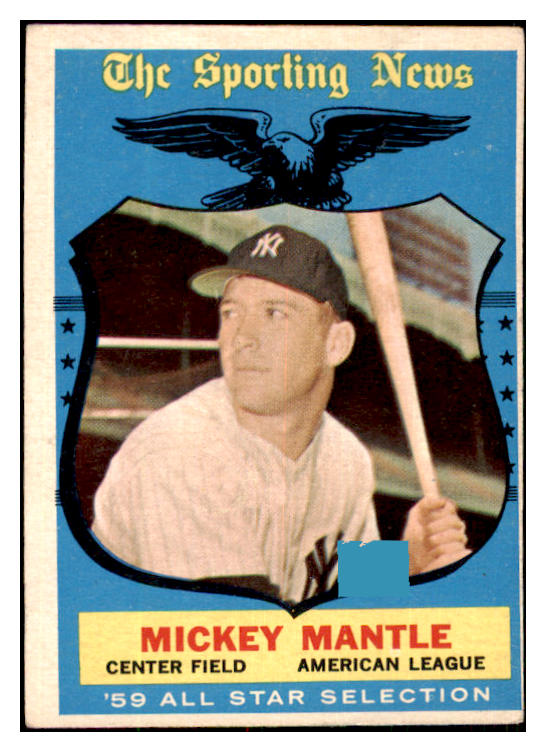 1959 Topps Baseball #564 Mickey Mantle A.S. Yankees VG-EX 479188