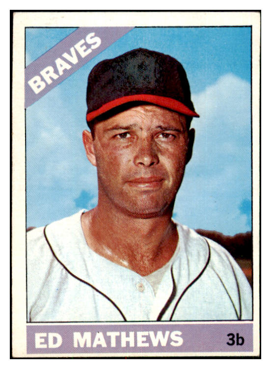 1966 Topps Baseball #200 Eddie Mathews Braves EX+/EX-MT 479208