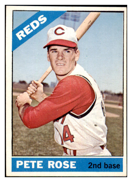 1966 Topps Baseball #030 Pete Rose Reds EX+/EX-MT 479214