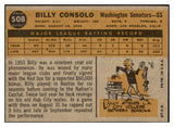 1960 Topps Baseball #508 Billy Consolo Senators NR-MT 479235