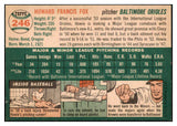1954 Topps Baseball #246 Howie Fox Orioles EX-MT 479250