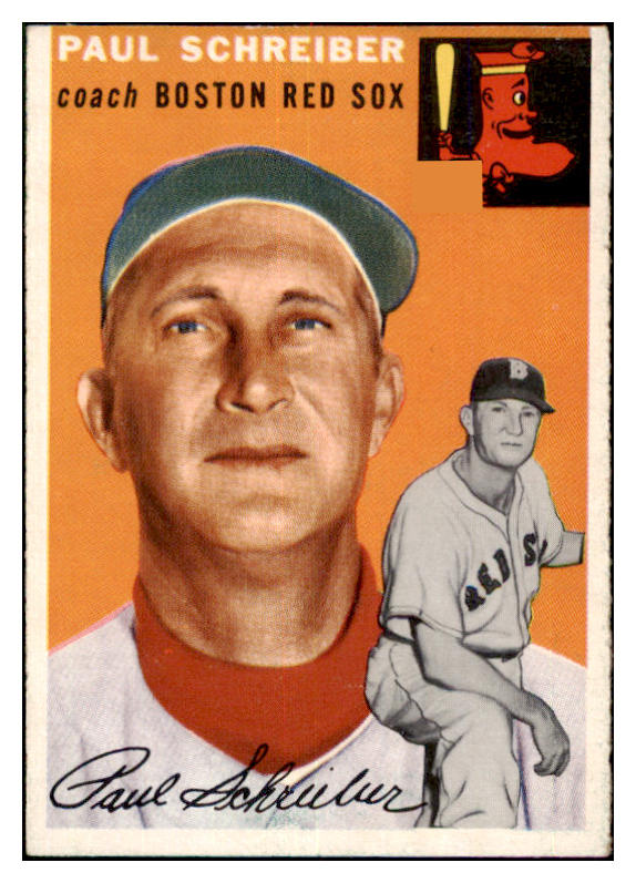 1954 Topps Baseball #217 Paul Schreiber Red Sox EX-MT 479251