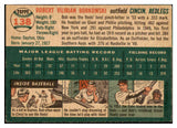 1954 Topps Baseball #138 Bob Borkowski Reds EX-MT 479253