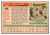 1955 Topps Baseball #045 Hank Sauer Cubs EX-MT 479272