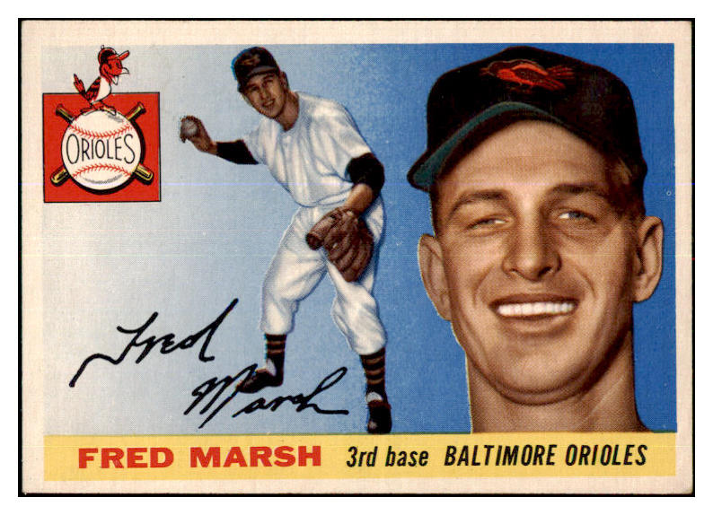 1955 Topps Baseball #013 Fred Marsh Orioles EX-MT 479277